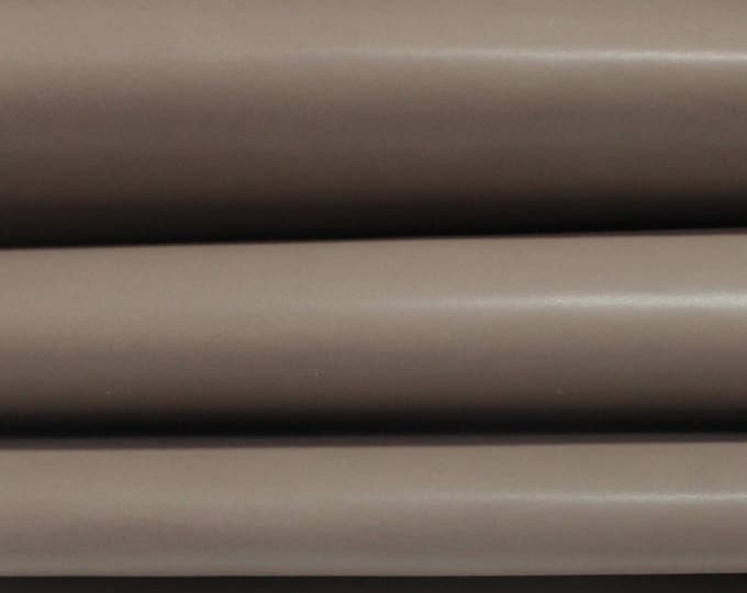LIGHT TAUPE GRAY Calf  Calfskin little shiny smooth Italian genuine leather  skin skins hide hides 6+sqf #A2821