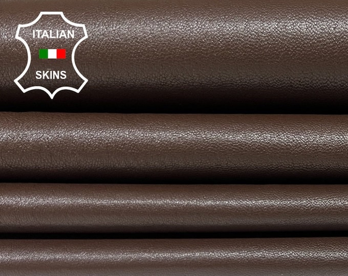 MAHOGANY BROWN Soft Italian STRETCH Lambskin Lamb Sheep Leather pack 2 hides skins total 10sqf 0.7mm #B3630