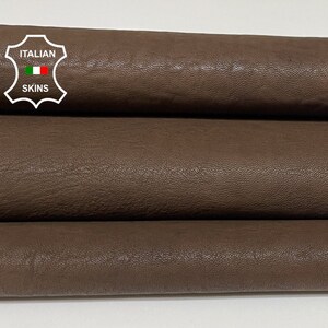DOUBLE SIDED BROWN vegetable tan soft Italian Lambskin Lamb Sheep leather skin hide hides skins 5sqf 1.0mm #A9099