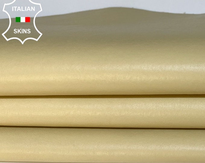 BEIGE SAND Soft Italian STRETCH Lambskin Lamb Sheep Leather hide hides skin skins 4sqf 0.8mm #B3742