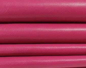 HOT PINK Chewing gum pink smooth Italian genuine Lambskin Lamb Sheep leather skins hides 0.5mm to 1.2mm