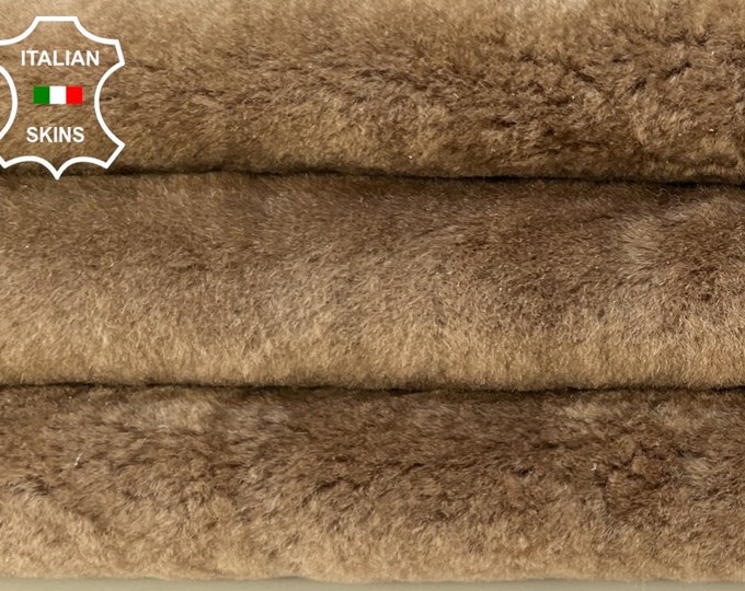 WALNUT BROWN Hair On Soft sheepskin Lamb shearling fur hairy sheep Italian leather hide hides skin skins 21"x33"  #B8712