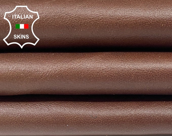 BROWN ANTIQUED VEGETABLE Tan Soft Italian Lambskin Lamb Sheep Leather hides hide skin skins 8+sqf 0.6mm #B1407