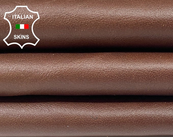 Free FedEx & Duties - BROWN ANTIQUED VEGETABLE Tan Soft Italian Lambskin Lamb Sheep Leather hides hide skin skins 8+sqf 0.6mm #B1407