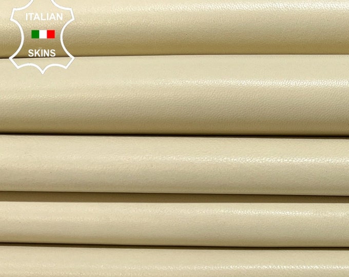 IVORY Thick Soft Italian Lambskin Lamb Sheep Leather pack 2 hides skins total 12sqf 1.1mm #B8570