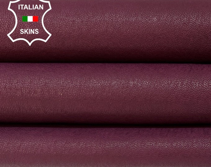 PLUM PURPLE Vegetable Tan Soft Italian STRETCH Lambskin Lamb Sheep Leather hide hides skin skins 4+sqf 0.8mm #B3869