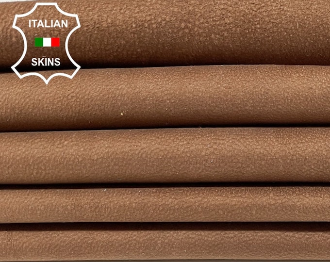 NUBUCK NATURAL BROWN Soft Italian Lambskin Lamb Sheep Leather hides hide skin skins 6+sqf 0.6mm #B1288