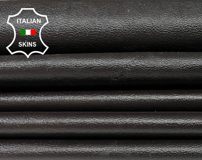 DARK BROWN ROUGH Shiny Soft Italian Lambskin Lamb Sheep leather hide hides skin skins 10+sqf 0.8mm #B3390