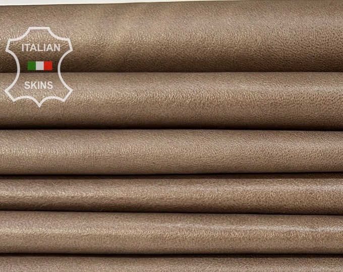 WALNUT BROWN DISTRESSED Thin Soft Italian Lambskin Lamb Sheep Leather pack 2 hides skins total 10sqf 0.6mm #B7298