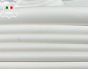 UNDYED WHITE Soft Italian Lambskin Lamb Sheep Leather pack 3 hides skins total 20sqf 0.7mm #B3154