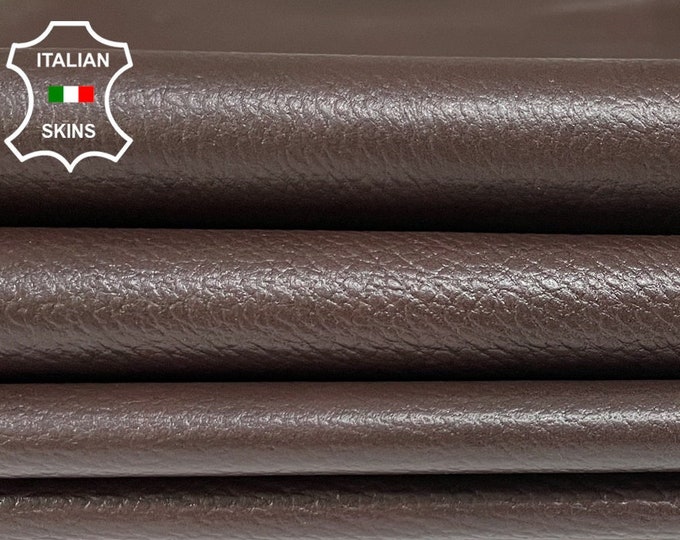 ROSEWOOD BROWN PEBBLE grainy rough thin Italian Lambskin Lamb Sheep leather skin hide hides pack 5 skins total 35sqf 0.5mm #A8798