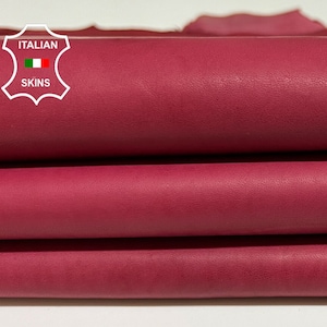 NATURAL WINE RED Vegetable Tan Thick Italian Lambskin Lamb Sheep Leather hide hides skin skins 9sqf 1.2mm #B6409
