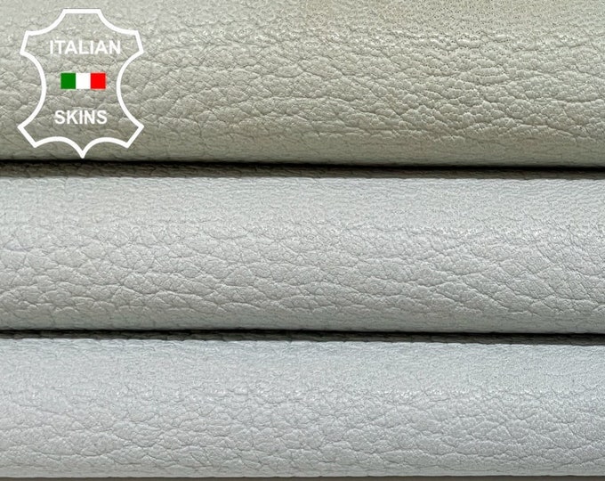 UNDYED GREENISH GRAY Grainy Thick Italian Goatskin Goat Leather hides hide skin skins 6sqf 1.1mm #B2242