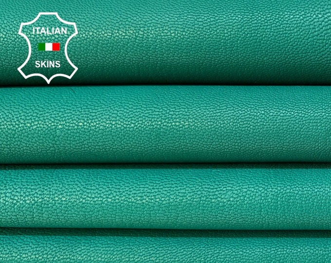 GREEN  VEGETABLE TAN Thick Soft Italian Goatskin Goat Leather pack 2 hides skins total 10sqf 1.6mm #B9240