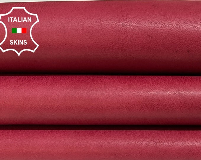 NATURAL WINE RED Vegetable Tan Italian Lambskin Lamb Sheep Leather hide hides skin skins 9sqf 0.9mm #B6471