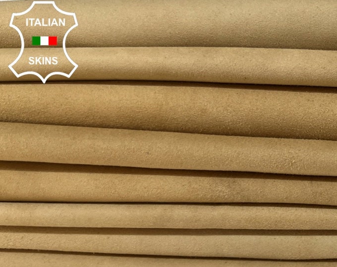 BEIGE SUEDE 3 SHADES Thin Soft Italian Goatskin Goat leather pack 3 hides skins total 9sqf 0.5mm #B3269