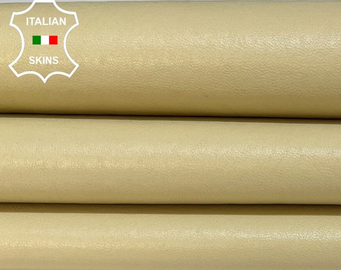 BEIGE IVORY Soft Italian STRETCH Lambskin Lamb Sheep Leather hide hides skin skins 5sqf 0.7mm #B3747