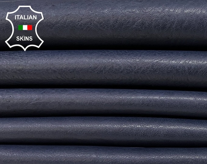 WASHED BLUE VEGETABLE Tan Thick Soft Italian Lambskin Lamb Sheep Leather pack 3 hides skins total 20sqf 1.1mm #B9278