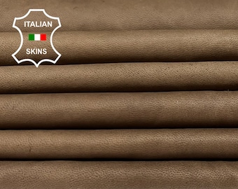 NATURAL BROWN VEGETABLE Tan Soft Italian Lambskin Lamb Sheep Leather pack 3 hides skins total 20sqf 0.7mm #B4209