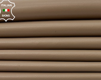 Delivered Duty Paid-CAFFE LATTE Soft Italian Lambskin Lamb  Leather pack 2 skins total 14sqf 0.7mm #B9808