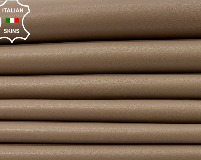 CAFFE LATTE Soft Italian Lambskin Lamb Sheep Leather pack 2 hides skins total 14sqf 0.7mm #B9808