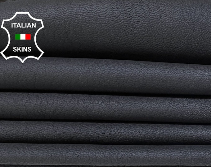 MIDNIGHT DARK GRAY Matte Blue Hue Thick Italian Goatskin Goat Leather hides pack 3 skins total 20sqf 1.1mm #B930