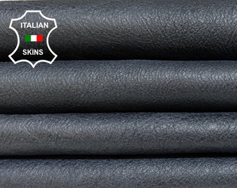 GREYISH BLUE CRINKLED Antiqued Vegetable Tan Soft Italian Lambskin Lamb Sheep Leather pack 2 hides skins total 12sqf 0.9mm #B4933