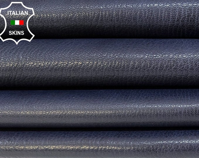 NAVY BLUE ANTIQUED Vegetable Tan Rough Thick Italian Goatskin Goat Leather hide hides skin skins 3+sqf 1.2mm #B9604