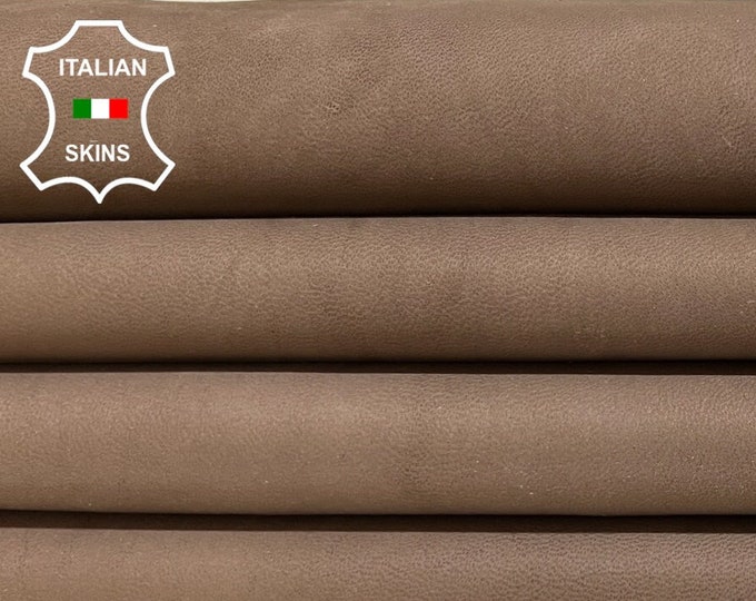 NAKED WALNUT BROWN Vegetable Tan Soft Italian Lambskin Lamb Sheep Leather hide hides skin skins 8sqf 1.0mm #B6476