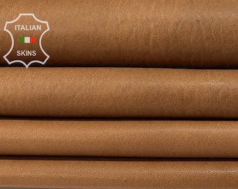 LIGHT BROWN Vegetable Tan Soft Italian Lambskin Lamb Sheep Leather pack 2 hides skins total 9sqf 1.0mm #B7196
