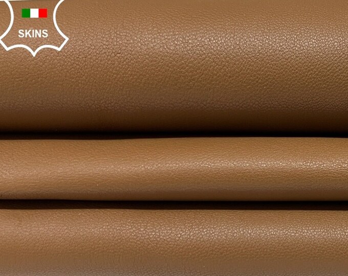 BROWN Thick Soft Italian Lambskin Lamb Sheep Leather hide hides skin skins 7+sqf 1.2mm #B6259