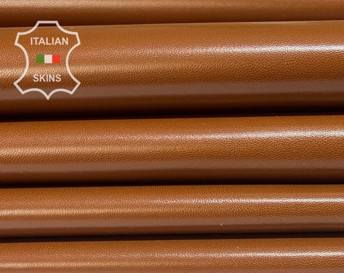 BROWN SHINY Italian Metis Lambskin Lamb Sheep Leather pack 2 hides skins total 10sqf 1.0mm #B8107