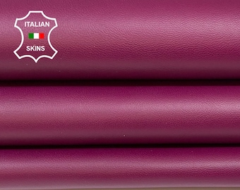 MULBERRY PURPLE RED Violet soft Italian Lambskin Lamb Sheep leather hide hides skin skins 7+sqf 0.9mm #A9742