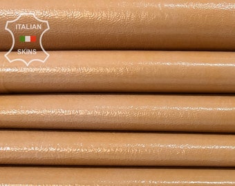 PATENT APRICOT Orange Distressed Gray Italian STRETCH Rough Lambskin Lamb Sheep Leather pack 10 hides skins total 50sqf 0.9mm #B7385