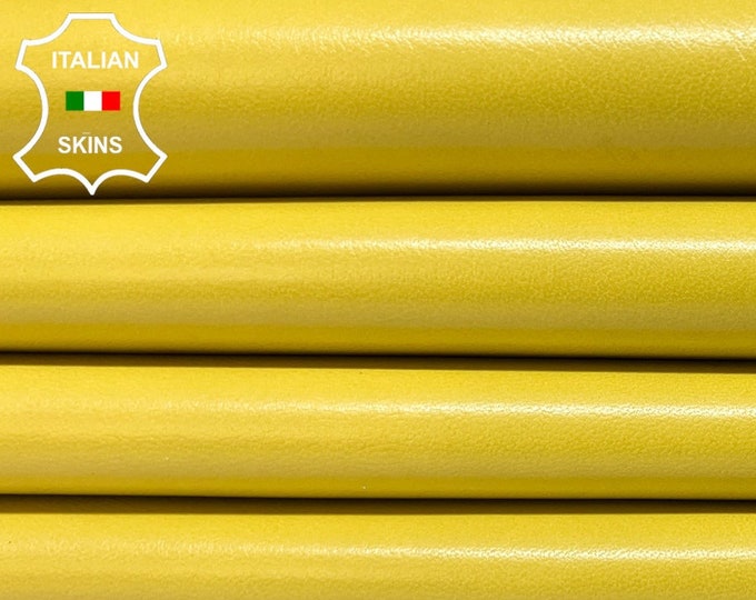 CORN YELLOW Soft Italian Lambskin Lamb Sheep leather pack 2 hides skins total 14sqf 0.9mm #B6326