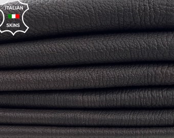 WASHED DARK GRAINY Vegetable Tan Thick Soft Italian Lambskin Lamb Sheep Leather pack 5 hides skins total 18+sqf 1.4mm #C599