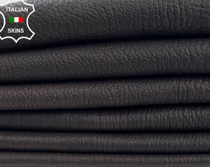 WASHED DARK GRAINY Vegetable Tan Thick Soft Italian Lambskin Lamb Sheep Leather pack 5 hides skins total 18+sqf 1.4mm #C599