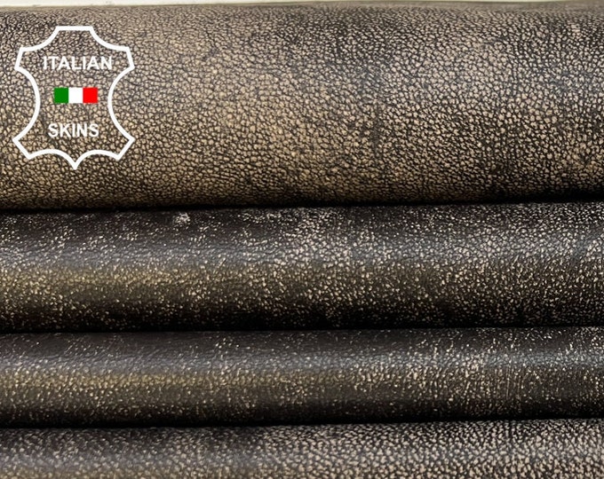DARK BROWN DISTRESSED Vintage Look Thin Soft Italian Lambskin Lamb Sheep Leather hide hides skin skins 8sqf 0.6mm #B4109