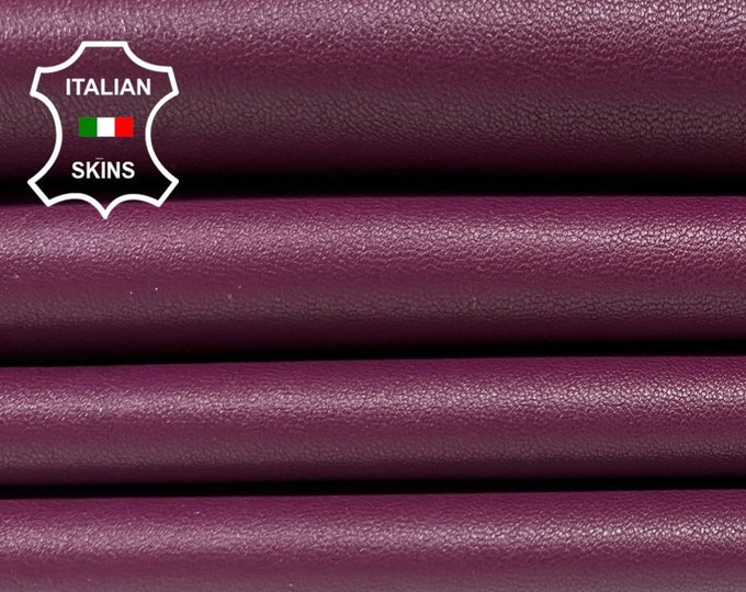 WINE PURPLE Thin Soft Italian STRETCH Lambskin Lamb Sheep Leather pack 2 hides skins total 10sqf 0.6mm #B3896