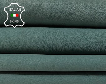 TEAL GREEN COATED Matte Thick Soft Italian Lambskin Lamb Sheep Leather hides hide skin skins 9sqf 1.2mm #B1508