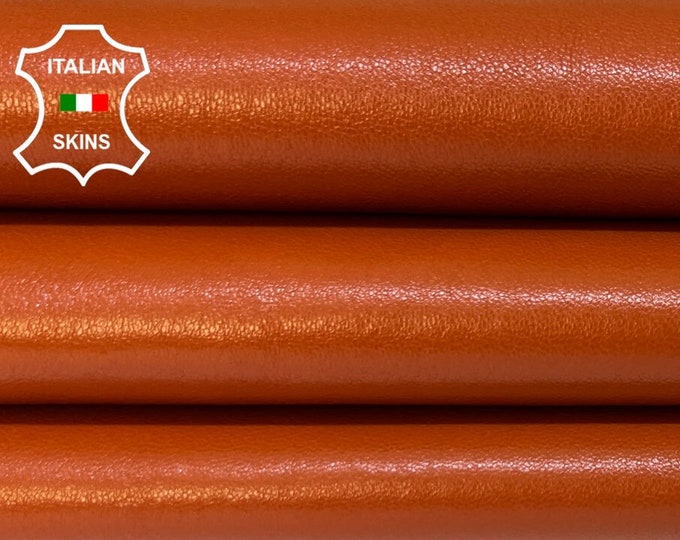 TERRACOTTA BROWN Soft Italian STRETCH Lambskin Lamb Sheep Leather hide hides skin skins 6sqf 0.9mm #B3868