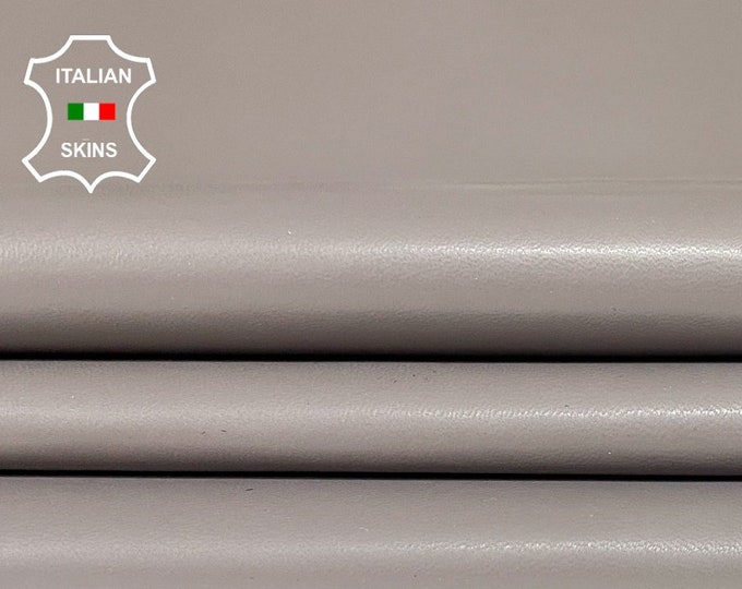 MEDIUM GRAY Italian Lambskin Lamb sheep leather hides pack 3 skins total 18sqf 0.7mm #A9478