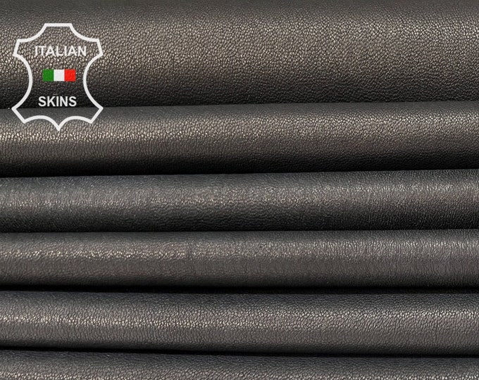 DARK GRAY STRETCH Natural Naked Soft Italian Lambskin Lamb Sheep Leather pack 3 hides skins total 15sqf 0.9mm #B6955