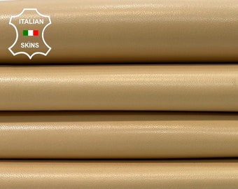 TUSCAN CREAM BEIGE Soft Italian Lambskin Lamb Sheep Leather pack 2 hides skins total 12sqf 0.9mm #B9931