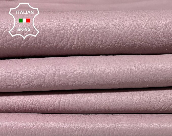 BOIS DE ROSE Pink Grainy Thick soft Italian Lambskin Lamb Sheep Leather hides pack 4 skins total 24sqf 1.6mm #B168
