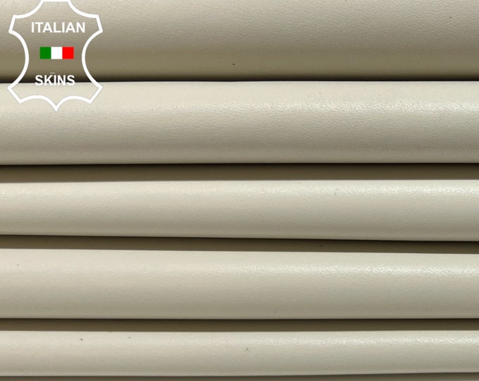 BONES LIGHT BEIGE Italian Lambskin Lamb Sheep leather pack 3 hides skins total 14sqf 0.9mm #B3835