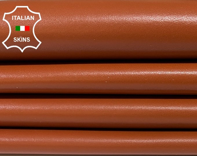 RUST BROWN Italian Lambskin Lamb Sheep Leather pack 2 hides skins total 12sqf 0.8mm #B3799