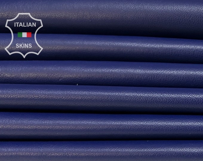 INK BLUE Italian Thin Soft Lambskin Lamb Sheep Leather pack 5 hides skins total 25sqf 0.6mm #B7454