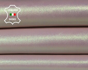 PINK PEARLIZED Italian Lambskin Lamb sheep leather material for sewing crafts fabric skin hide skins 4sqf 0.8mm #A6014