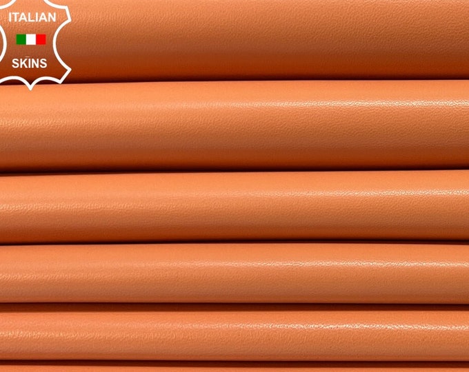 SALMON PEACH Soft Italian Lambskin Lamb Sheep Leather pack 3 hides skins total 15sqf 0.8mm #B8306